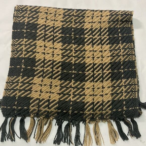 ECHO TAN & GREY SCARF ACRYLIC‎ & WOOL - Picture 5 of 6